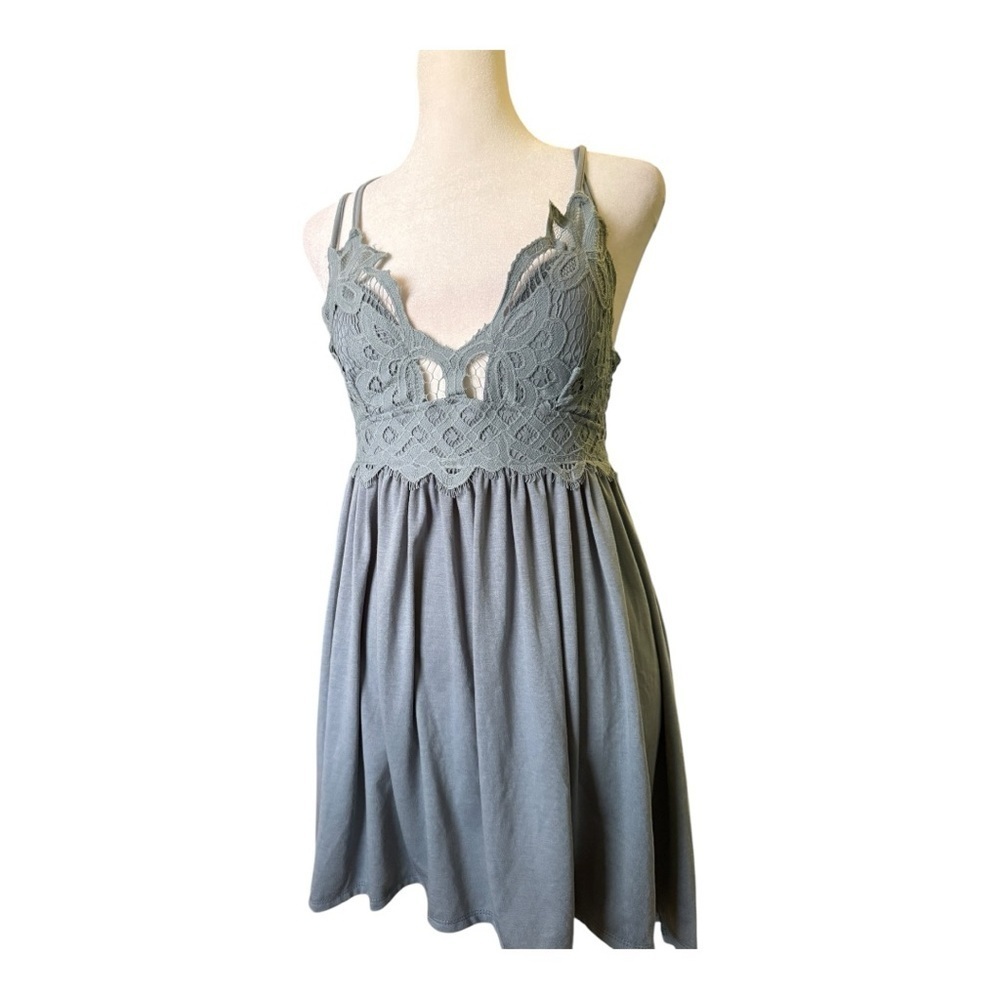 Summer Mini Sundress Lace Festival High-Low Adjustable Straps